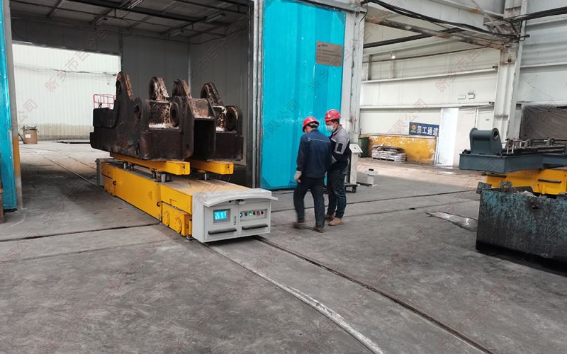 電動(dòng)軌道地平車在噴砂、清洗、噴漆、烘干等噴涂工序中的應(yīng)用